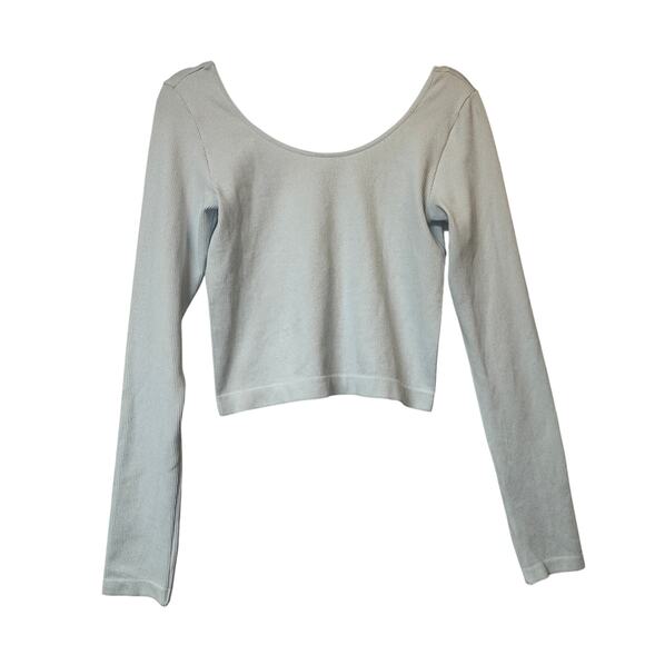 Wild Fable Crop Top Womens Large Long Sleeve Soft NWT - Picture 2 of 4